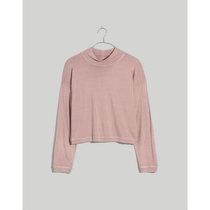 NWT Madewell Rivet & Thread “Mockneck Crop Tee” cropped long sleeve (large)